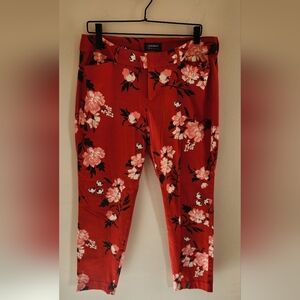 Old Navy | Women's Size 12 | Red Floral Print | Pants